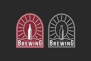 mestiere birra con birra bottiglia logo grafico per birra azienda etichetta, cartello, simbolo o marca identità vettore