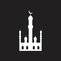 minimalista moschea islamico logo icona concetto vettore design