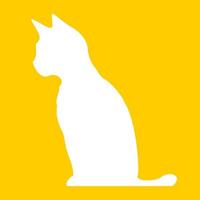 giallo gatto telaio vettore