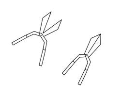 potatura forbici icona, giardinaggio cesoie, cesoie o cesoie vettore illustrazione, giardinaggio forbici, ramo potatura. vettore illustrazione nel scarabocchio stile. vettore