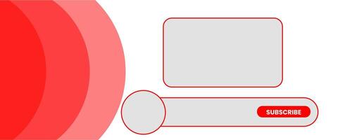 Youtube canale copertina wireframe. Youtube bandiera per design il tuo canale. Youtube canale nome inferiore terzo vettore