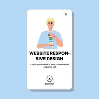 ragnatela sito web di risposta design vettore