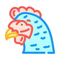 pollo animale colore icona vettore illustrazione