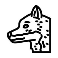 illustrazione vettoriale dell'icona della linea animale della volpe