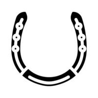 ferro di cavallo maniscalco glifo icona vettore illustrazione