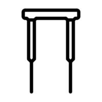 cerchio croquet gioco linea icona vettore illustrazione