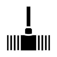 maglio croquet gioco glifo icona vettore illustrazione
