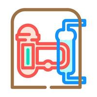 reattore nucleare energia colore icona vettore illustrazione