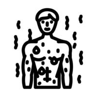 sudore sauna linea icona vettore illustrazione