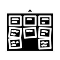 carta ordinamento UX ui design glifo icona vettore illustrazione