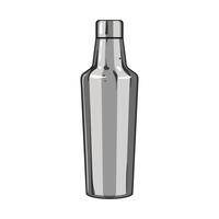 vuoto inossidabile bottiglia cartone animato vettore illustrazione