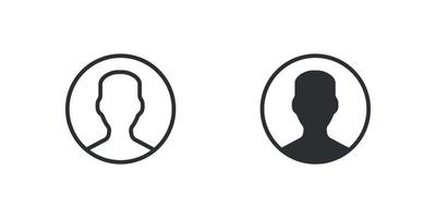 icona di vettore del profilo utente su sfondo bianco vettoriali gratis