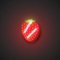 Frutti al neon realistici, illustrazione vettoriale
