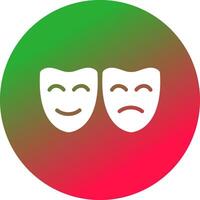 Teatro maschere creativo icona design vettore