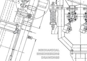 bandiera di vettore. disegno tecnico. fabbricazione di strumenti meccanici vettore