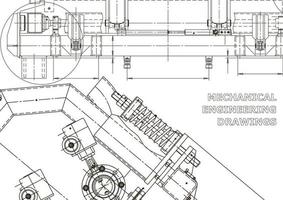 bandiera di vettore. disegno tecnico. fabbricazione di strumenti meccanici vettore