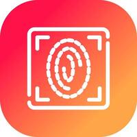 impronta digitale scansione creativo icona design vettore