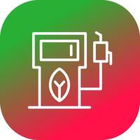 eco benzina pompa creativo icona design vettore