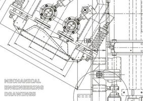 bandiera di vettore. disegno tecnico. fabbricazione di strumenti meccanici vettore