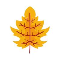 icona di stile piatto foglia palmata autunno vettore