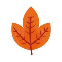 icona di stile piatto foglia palmata autunno vettore