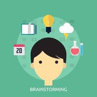 Progettazione concettuale dell&#39;illustrazione di brainstorming vettore