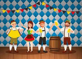 illustrazione di celebrazione dell'oktoberfest, design del festival della birra vettore