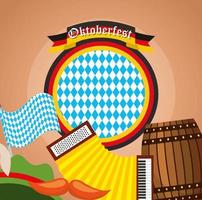 illustrazione di celebrazione dell'oktoberfest, design del festival della birra vettore