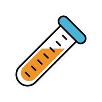 laboratorio di prova in provetta icona isolata vettore