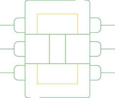 circuito integrato creativo icona design vettore