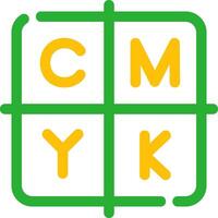 CMYK creativo icona design vettore