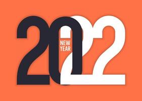 Tipografia vettoriale del nuovo anno 2022