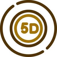 5 D dati Conservazione creativo icona design vettore