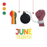 juneteenth indipendenza giorno design vettore