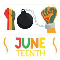 juneteenth indipendenza giorno design vettore