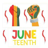 juneteenth indipendenza giorno design vettore