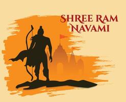 Shree montone navami celebrazione sfondo per religioso vacanza di India vettore