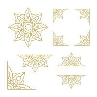 mandala nozze ornamento oro vettore design