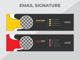 modello di progettazione della firma e-mail aziendale vettore