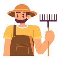 vettore illustrazione di contadino avatar