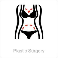 plastica chirurgia e pelle cura icona concetto vettore