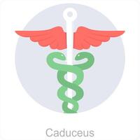 caduceo e simbolo icona concetto vettore