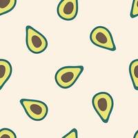 carino avocado frutta mano disegnato senza soluzione di continuità modello vettore illustrazione per decorare invito saluto compleanno festa celebrazione nozze carta manifesto bandiera tessile sfondo carta avvolgere sfondo