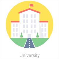 Università e scuola icona concetto vettore