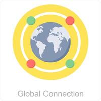 globale connessione e connessione icona concetto vettore