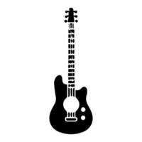 acustico e elettrico chitarra schema musicale strumenti vettore isolato silhouette guitare scarabocchio