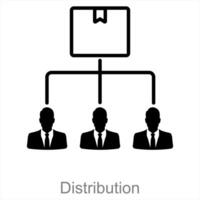 distribuzione e consegna icona concetto vettore