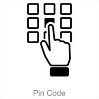 perno codice e serratura icona concetto vettore