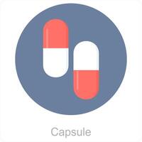 capsula e pillole icona concetto vettore