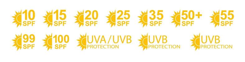 spf 50 icona. sole protezione vettore